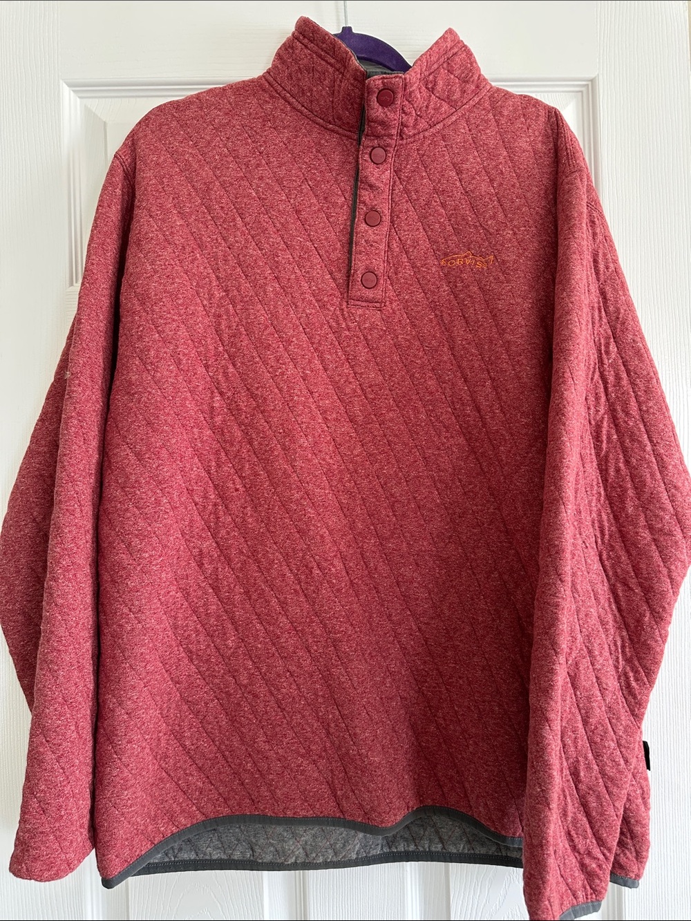 Orvis Men’s Size Large Outdoor Quilted Snap Pullover